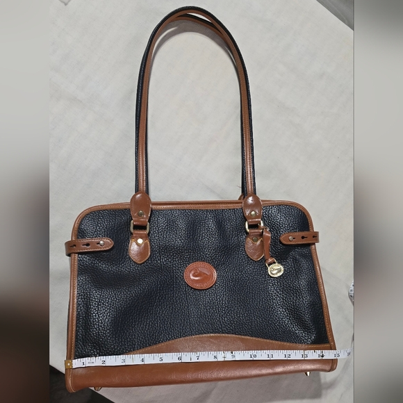 Dooney & Bourke Black and Tan Shoulder Bag - Picture 8 of 13